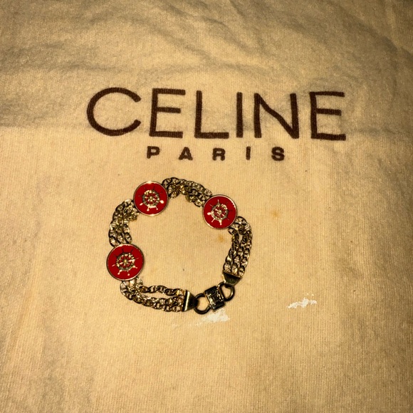 Celine Jewelry - Preloved Celine vintage bracelet great condition has some color tarnish size 7”